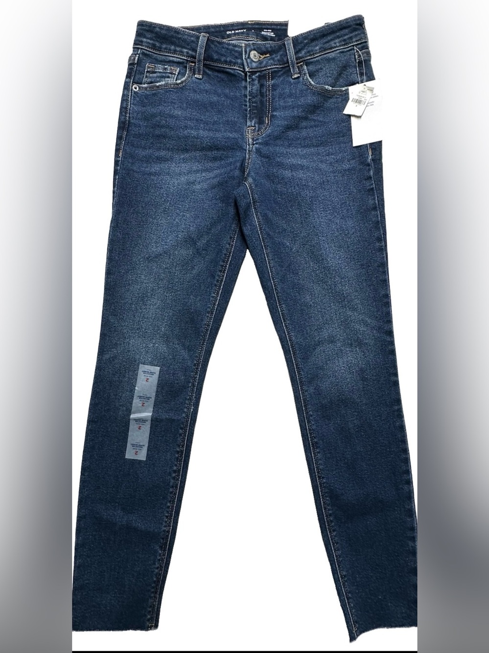 NWT Old Navy Rockstar Super Skinny Jeans Womens 2 Mid Rise Dark Wash